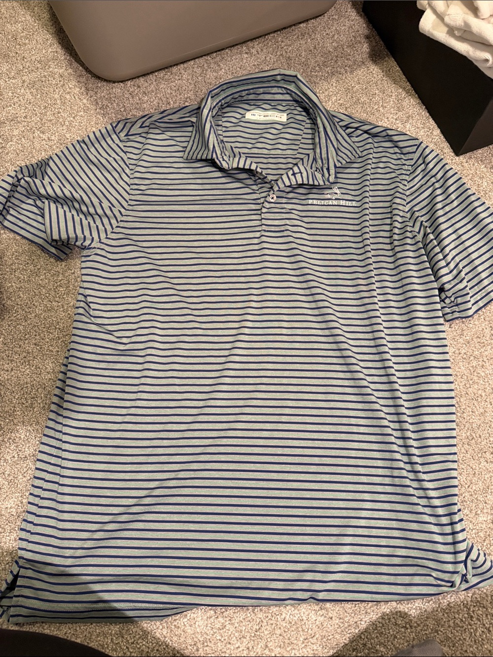 Pelican Hill Light Blue & Navy Men’s Polo Shirt